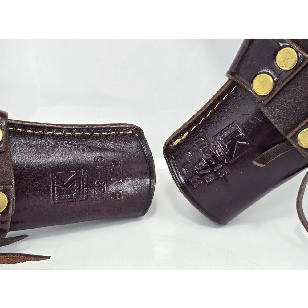 Triple K 789-15 Belt Cheyenne Western DOUBLE Holster - 5 1/2 & 4 5/8 - SEE PICS
